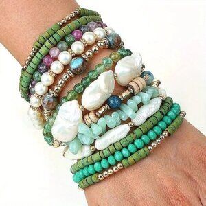 Boho Beaded Bracelet Set Q85